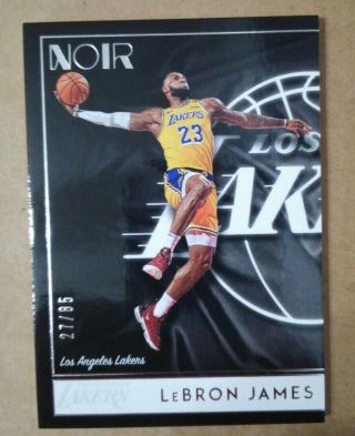 Lebron James 2018 - 19 Panini Noir Lakers Icon Edition 27/85