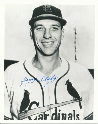Gerry Staley Autograph 8x10 Photo St.  Louis Cardinals 1959 W.  S 134 Wins 3 A.  S Gms