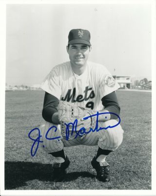 J.  C.  Martin Autograph 8x10 Photo York Mets 1969 W.  S Miracle Mets
