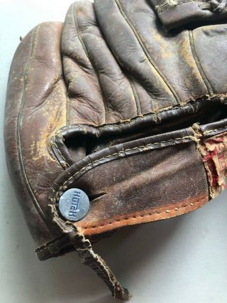 Two Antique Vintage Baseball Gloves - One Hutch And One Catchers Mitt 2