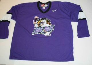 Nike Orlando Solar Bears Minor League Hockey Jersey Purple Mens Xl Echl