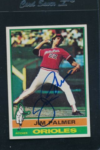 1976 Topps Jim Palmer Orioles Signed Auto 35331