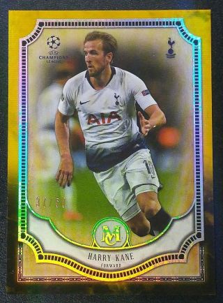 2018 - 19 Topps Museum Uefa Champions League Gold 22 Harry Kane 37/50 Yl