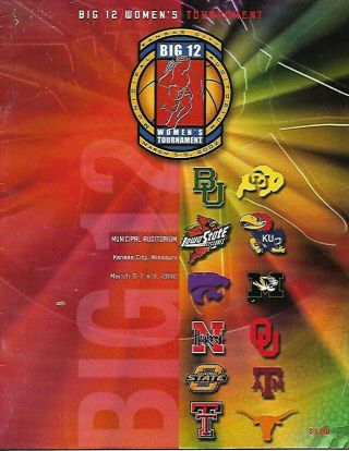 2002 Big 12 Conference Womens Basketball Tournament Program