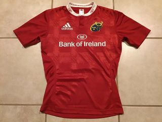 Adidas Munster Rugby Jersey Shirt White Red Men’s Medium Bank Of Ireland