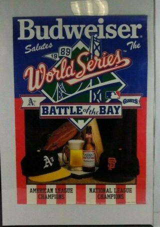 Battle Of The Bay - World Series Bud Poster - 1989 - Sf Giants Vs Oakland