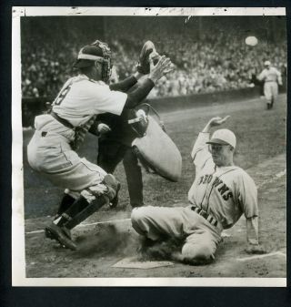 Bob Dillinger & Paul Richards 1946 Press Photo St.  Louis Browns Detroit Tigers