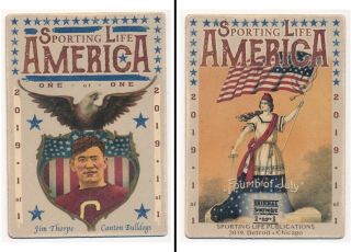 Sporting Life America 4th Of July 1 - Of - 1 - Jim Thorpe,  Canton Bulldogs,  Nfl