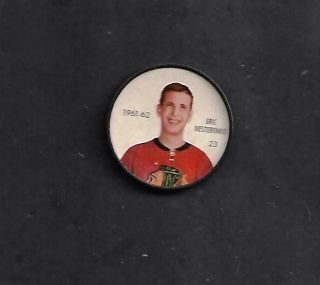 1961 - 62 Shirriff Salada Nhl Hockey Coin: 23 Eric Nesterenko,  Chicago Black Hawk