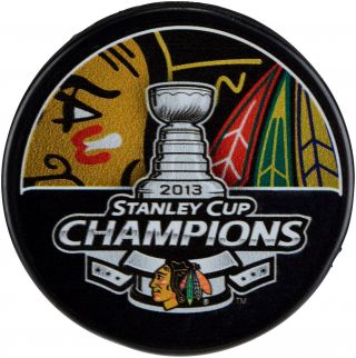 Chicago Blackhawks Unsigned 2013 Stanley Cup Champions Logo Hockey Puck