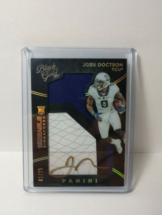 2016 Black Gold Josh Doctson Sizeable Signatures Gold Ink 4 Color Rpa Ssp 1/25