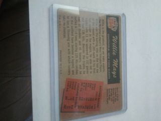 1955 Bowman Willie Mays York Giants 184 Baseball Card 2