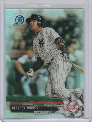 2017 Bowman Chrome Prospects Refractor Gleyber Torres Rookie Card 316/499