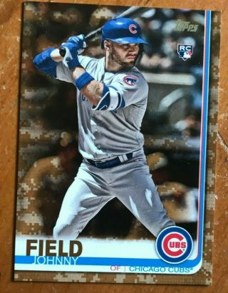 2019 Topps Series 2 Johnny Field Memorial Day Camo Parallel Cubs /25 606