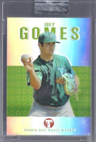 2003 Topps Pristine Baseball Joey Gomes Rays Uncirculated Refractor 0139/1599