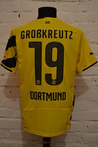 Borussia Dortmund Bvb Home Football Shirt 2014/2015 Jersey Trikot 19 Grobkreutz