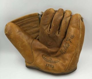 Vintage Nellie Fox Jc Higgins Leather Baseball Glove Model 1759 Sears Roebuck