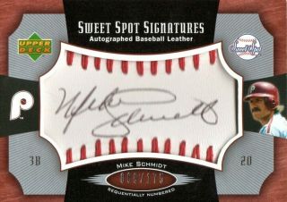 Mike Schmidt 2005 Upper Deck Sweet Spot Auto Card Phillies 89 / 175 Phillies