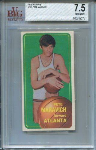 1970 Topps Basketball 123 Pete Maravich Rookie Card Rc Bvg 7.  5