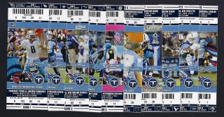 2012 Nfl Tennessee Titans Full Football Tickets - Entire Home Season