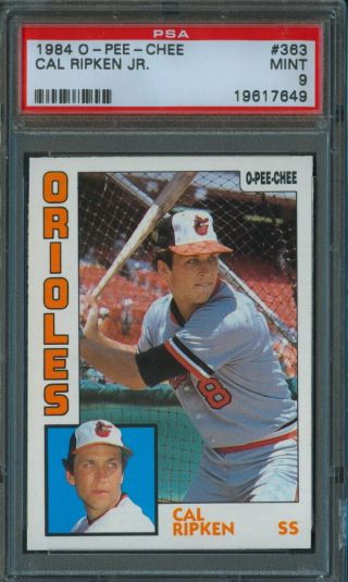 1984 Topps Opc O Pee Chee Baseball 363 Cal Ripken Jr Psa 9 Baltimore Oriole
