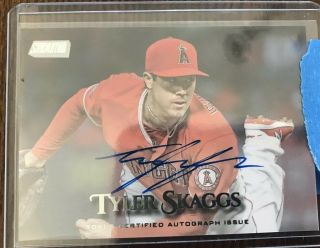 2019 Topps Stadium Club Tyler Skaggs On Card Autographed Auto Card Angels