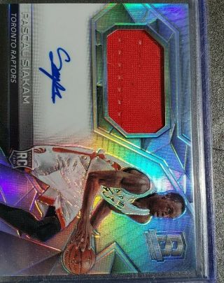 2016/17 Spectra Pascal Siakam Rookie Rc Auto Jersey Card /300 R Nba Hot Raptors