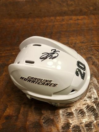 Sebastian Aho Signed Mini Helmet Proof Carolina Hurricanes Hockey