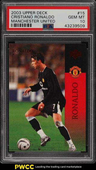2003 Upper Deck Manchester United Cristiano Ronaldo Rookie Rc Psa 10 Gem (pwcc)