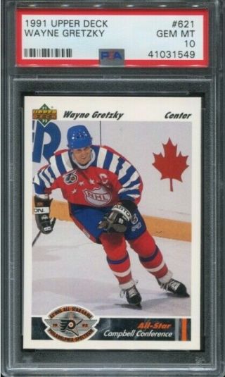 1991 91 Upper Deck Wayne Gretzky Psa 10 Gem 621 Kings 31549