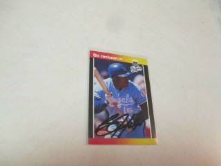 1989 Donruss Bo Jackson Kansas City Royals Signed Autographed Card With
