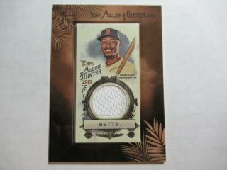 2019 Mookie Betts Topps Allen & Ginter Game Relic Baseball Card Red Sox