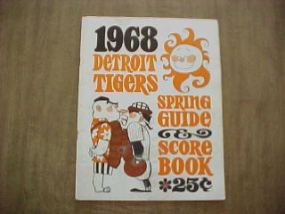 1968 Detroit Tigers Vs Boston Red Sox Spring Training Baseball Guide And Program