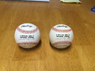 Two Vintage Coleman National League Baseballs & One Game Chub Fenney Ball
