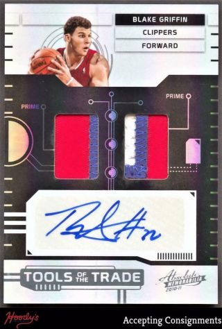 2010 - 11 Absolute Tools Of Trade Material Black Blake Griffin Auto Dual Patch 2/5