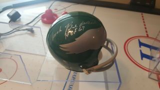 Chuck Bednarik Philadelphia Eagles Signed Mini Football Helmet