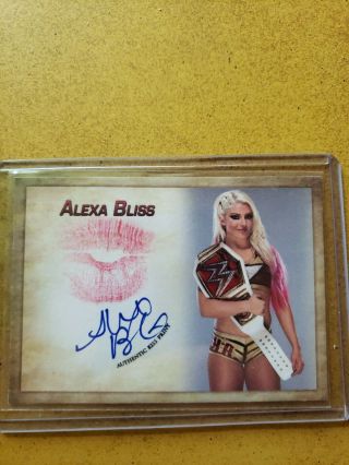 Wwe Alexa Bliss Signed Kiss Card