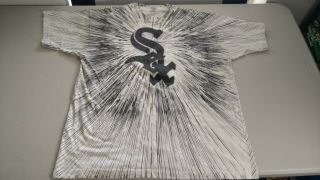 Chicago White Sox Vintage Mlb Explosion Starburst Nwa T - Shirt