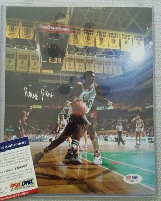 Robert Parish Signed Autographed Boston Celtics 8x10 Photo Psa/dna The Chief