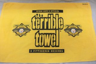 Nfl Pittsburgh Steelers Myron Cope " Terrible Towel " 1970 - 2000