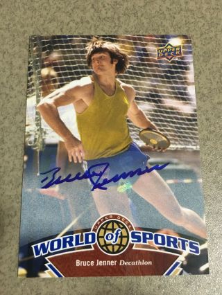 2010 Upper Deck World Of Sports Autograph Autographed Bruce Jenner Auto Card