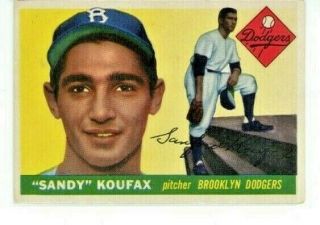 1955 Topps 123 Sandy Koufax Brooklyn Dodgers Rookie