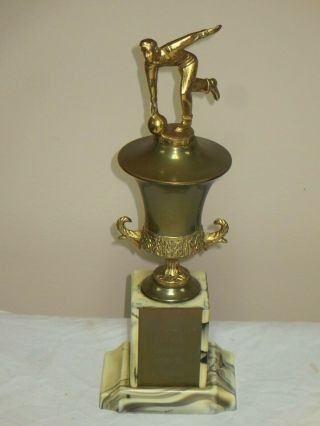 Vtg 1955 - 56 Chrysler Vernor Plant Bowling Champs Trophy Made In Detroit By Spike
