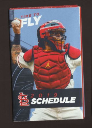 Yadier Molina - - St Louis Cardinals - - 2019 Pocket Schedule - - Bank Of America