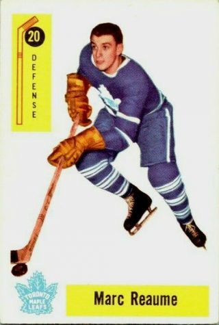 1958 - 59 Parkhurst Marc Reaume 20 Ex,  Vintage Hockey Card