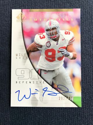 Will Smith Ohio State 2004 Sp Authentic Autograph 180 Sp Rc On Card Auto /990