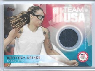 Sweet 2016 Topps Olympic Brittney Griner Relic Card Wnba Baylor Bears Legend