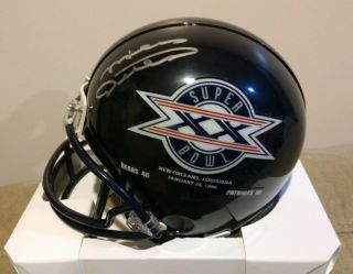 Mike Ditka Signed Chicago Bears Bowl Xx Champs Logo Riddell Mini Helmet