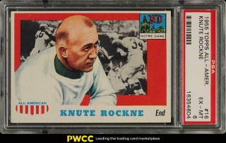 1955 Topps All - American Knute Rockne 16 Psa 6 Exmt (pwcc)