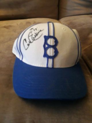 Carl Erskine Autographed Dodgers Hat